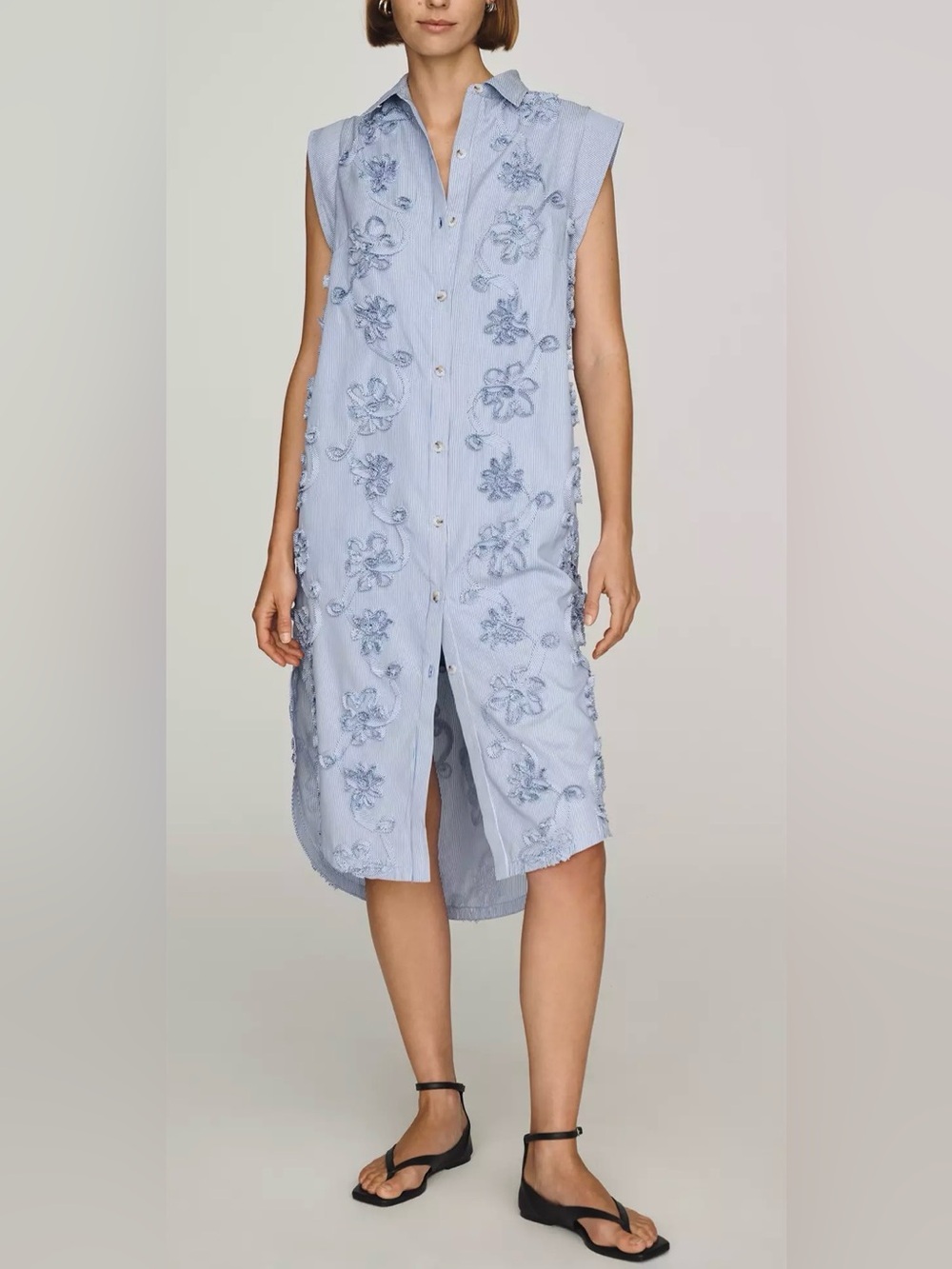 Anthropologie Lillian Button-Front Midi Dress by Maeve - Picture 2 of 3